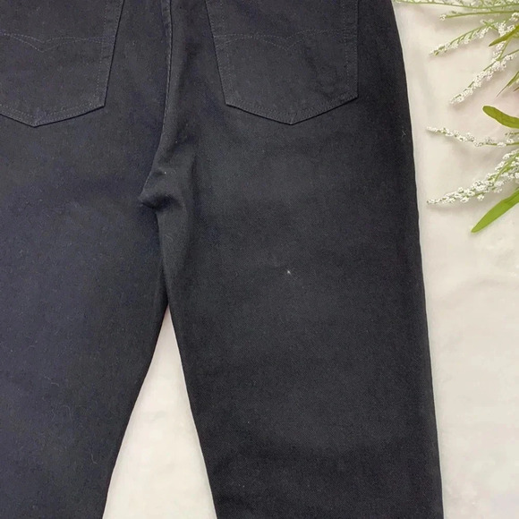 JORDACHE Vintage Y2K Black High Rise Tapered Leg Jeans No Stretch 13/14 Short - Picture 11 of 15